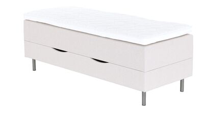 Unia säilytyslaatikkosänkypaketti 80x200 beige, 8 cm prof vm, 10cm jalat